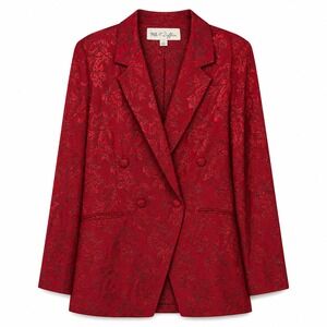 Vintage Paul et Duffier Old Money Jacquard Blazer Womens Size 12 Retro Elegance